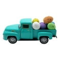 thumbnail image 2 of Meottam Easter Truck with Eggs Metal Vintage Farm Pickup Farmhouse Tabletop Tiered Tray Decor Home Kitchen Mantel Shelf Happy Spring Mini Diecast Truck Decorations (Blue), 2 of 6