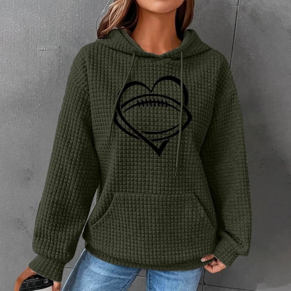Green Essentials Hoodie, Polyester Hoodies for Women, Hoodie Women's Oversize Pullover Women's Must Haves Women Tops Teenager Girls Oversize Sweatshirt Sweat Jacket M