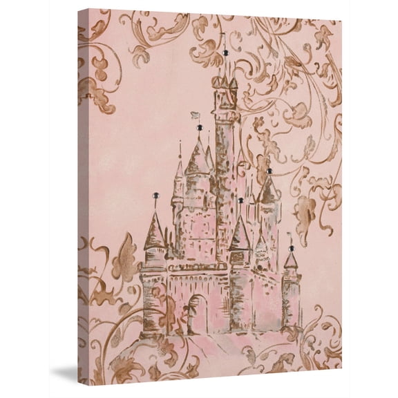 Marmont Hill "Lavish Castle" by Reesa Qualia Painting Print on Wrapped Canvas