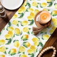 thumbnail image 3 of Summer Lemon Table Runner 70 Inches, Green Botanical Yellow Fruits Bed Runner Dresser Scarves Tabletop for Indoor Outdoor Parties/Ceremony/Banquet, 13" x 70", 3 of 9