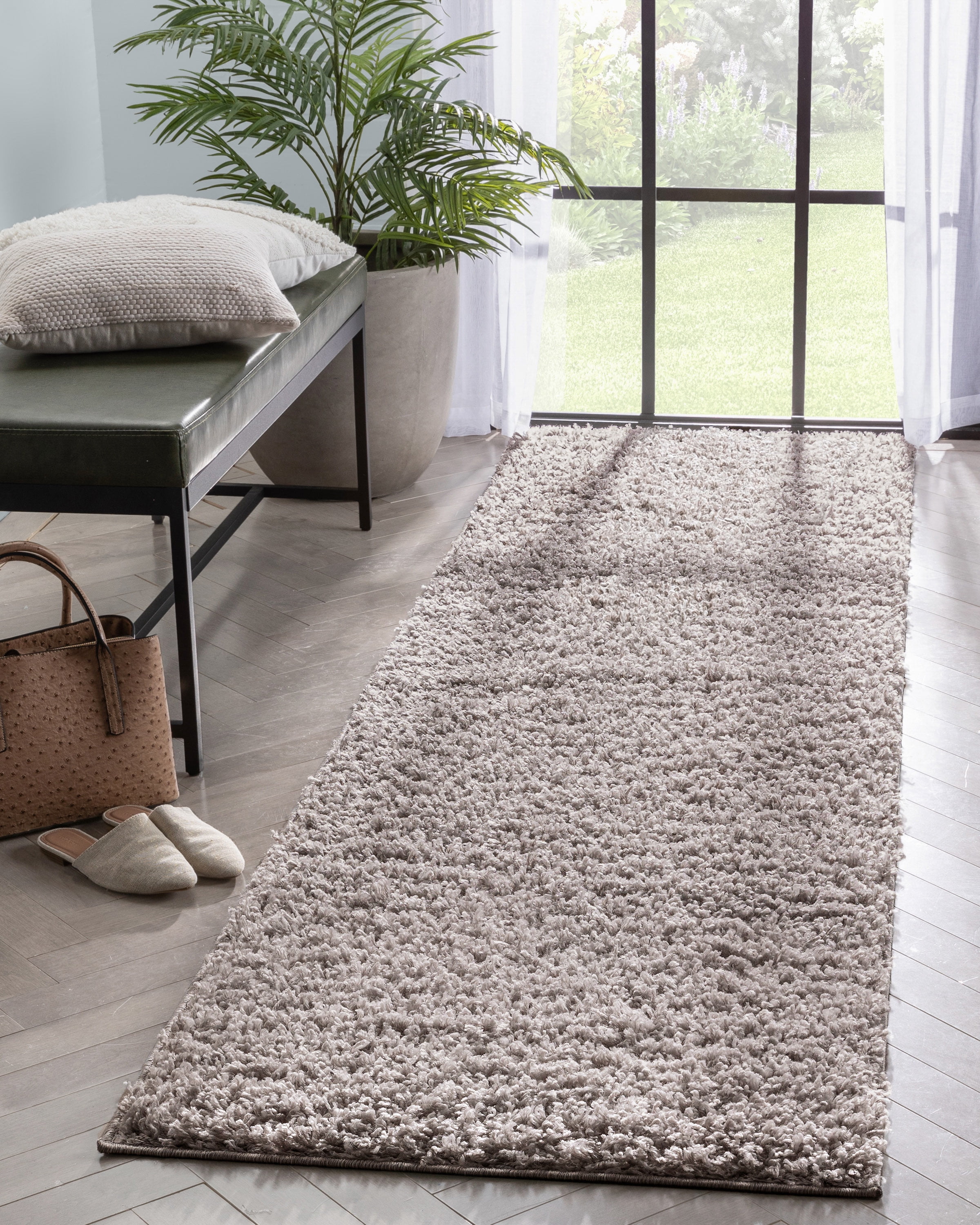 Well Woven Elle Basics Emerson Modern Textured Beige / Grey 2'7" x 9'6" Runner Rug