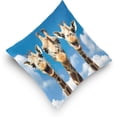 thumbnail image 5 of Coolnut Funny Giraffes Pillow Covers Soft Crystal Velvet Decor Giftsative Cushion Covers Square Throw Pillow Covers Home Decor Gifts for Sofa, 18×18 Inch, 5 of 7