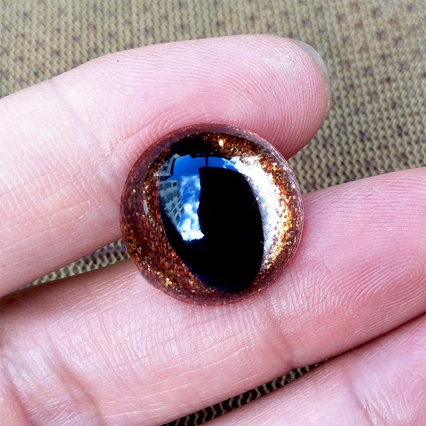 Ojos de gato de cristal de 12-24 mm, ojos brillantes con purpurina, accesorios para muñecos de peluche de cristal