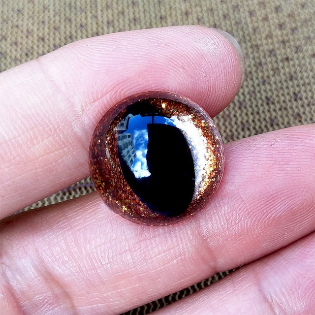 Ojos de gato de cristal de 12-24 mm, ojos brillantes con purpurina, accesorios para muñecos de peluche de cristal