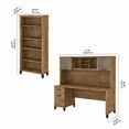 thumbnail image 4 of Somerset 72W Desk with Hutch and Bookcase in Fresh Walnut - Engineered Wood, 4 of 7