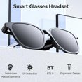 thumbnail image 1 of Smart Wireless BT5.0 Headset Music Glasses Outdoor Cycle Sports Headphone Nylon Lens Stable Pairing Built-in Speaker Black, 1 of 5