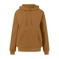 thumbnail image 5 of BOBOGOJP Women’s Oversized Pullover Hoodie – Heavyweight Fleece, Relaxed Fit, Soft Touch, Kangaroo Pocket Sweatshirt Brown for Size XXL, 5 of 6