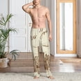 thumbnail image 2 of Logiee New York Print Pajama Pants for Men,Men’s Pajama Bottoms,Mens PJ Pants with Pockets & Button Fly-3X-Large, 2 of 6