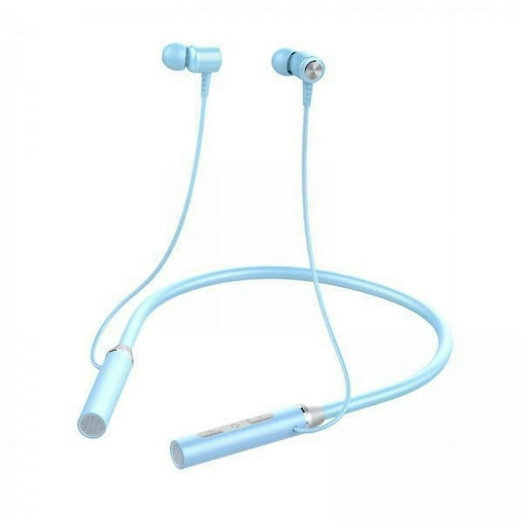 2x Auriculares Inalámbricos Con Banda Para El Cuello Y Micrófono Incorporado Para Gimnasio, Color Azul