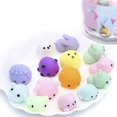 thumbnail image 2 of Mini animal blando, 64 piezas, mochi, recuerdo de fiesta para niños, suave, exprimible, antiestrés Rellenos de calcetines de compresión para Navidad para niños, hombres, mujeres y niñas, 2 of 5