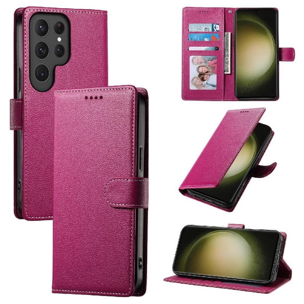 Funda para FOXDOCK Samsung Galaxy S23 Ultra– Cuero Premium, 3 ranuras para tarjetas, Protección contra impactos