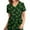 Yellow, variant on Luxalzxs Women St. Patrick's Day Scrub Tops Clover Print Short Sleeve V-Neck Tops Nursing Working Uniform