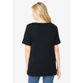 thumbnail image 2 of Woman Within Plus Size Perfect Cuffed Elbow-Sleeve Boat-Neck Tee, 2 of 6