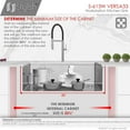 thumbnail image 6 of Stylish Undermount 33" Stainless Steel Single Bowl Kitchen Sink with 5 accs S-613W-1, 6 of 11