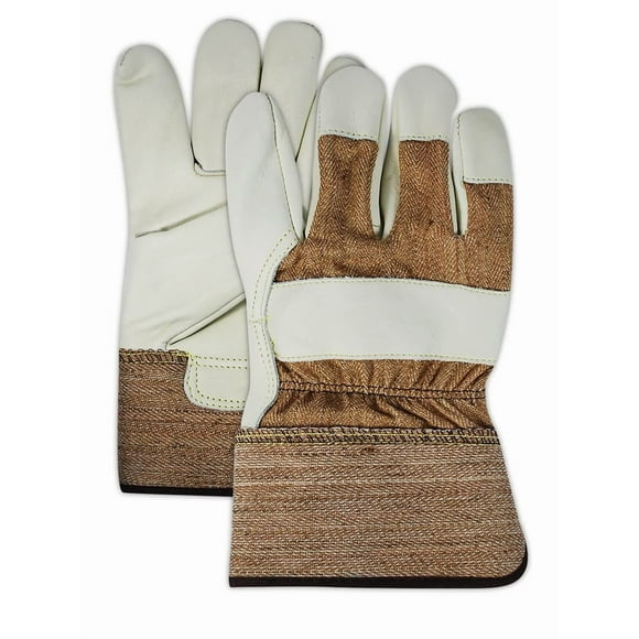 MAGID TB525E-XL DuraMaster TB525E Select Cow Grain Leather Palm w/PE Cuff, 2XL, Brown , XL (Pack of 12)