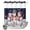 White Red Blue, variant on No Hook Shower Curtain, Christmas Snowman Shower Curtains for Bathroom with See Through Top Window, Winter Xmas Snowflakes Cardinal Red Waterproof & Washable Bath Curtain Stand Up Stall 36"x72"