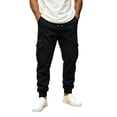 thumbnail image 6 of MXALUOB Men's Cargo Joggers Elastic Waist Drawstring Utility Winter Pants Solid Color Cinch Bottom Casual Trousers with Multi Pockets, 6 of 6