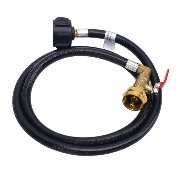 Manguera De Extensión Del Adaptador De Recarga Del Tanque De Gas, Conector QCC1 A Prueba De Rayones De 350 PSI Manguera Adaptadora De Recarga De Gas De PVC De Latón De 4 Pies Con