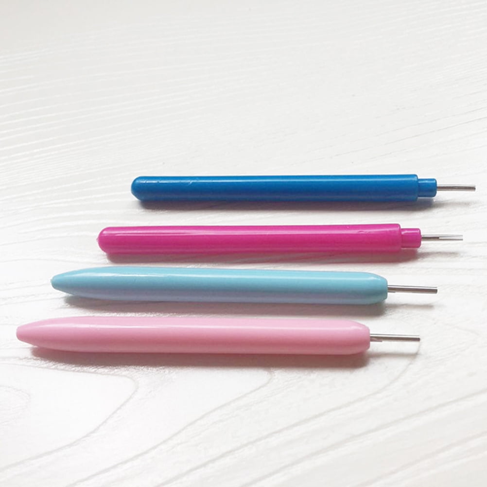 PAMINGONO 16 Pcs Assorted Color Paper Quilling Pens Slotted Rolling Tools for Crafts Scrapbooking Card Making