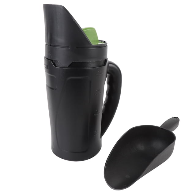 Épandeur Portatif, 3 Ouvertures Ajustables Poignée Confortable Épandeur Manuel pour Secousses Matériaux en Plastique 80 Onces avec Pelle pour Pulvérisation Routière Sel