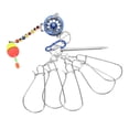 thumbnail image 1 of Fishing Stringer,5‑Hook Lock Live Fish Stainless Steel Fish Lock Fishing Accessories Sturdy Construction, 1 of 8