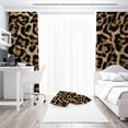 thumbnail image 4 of Cheetah Print Curtains 52WX84H Rod Pocket Leopard Not Blakout Curtains for Bedroom Living Room Wild Animals Print Drapes 2 Panels, 4 of 7