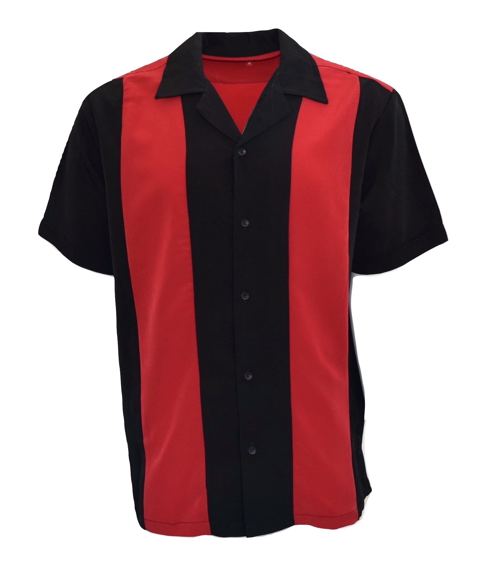 Men's Shirt Two Tone Short Sleeve Button Down Casual Retro Bowling ...