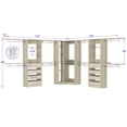 thumbnail image 3 of Homieasy 95"-132"Closet System With Drawers & Shelves Corner Closet,Freestanding Wardrobe Organizer, DIY Custom Storage for Bedroom, Living Room, Sets of 3,White Oak, 3 of 6