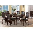 thumbnail image 3 of Newboti Furniture Traditional Formal Set of 2 Chairs Dark Brown Espresso Dining Seatings Cushion Chair 29965, 3 of 8