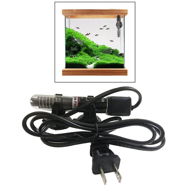 fastboy Small Aquarium Heater Submersible Precise w/ Sucker Cup US Plug 50w