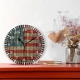 thumbnail image 2 of GZHJMY USA Flag Painted Wall Clock,Silent Non Ticking 10 Inch Battery Operated Round Wall Clocks for Kitchen,Home,Bedrooms,Office Decor, 2 of 6