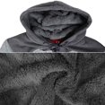 thumbnail image 3 of Men's Athletic California Sherpa Fleece Lined Cali Zip Up Hoodie Jacket (Charcoal Grey, M), 3 of 4