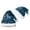 Blue, variant on LIZUOJUN Under $5 Santa Hat For Adults Snug Fit White Fur-Trimmed Brim Christmas Cap Christmas Headwear Gift Exchange Long Tail Style Reindeer Snowflake Print Thick Cozy Warmth, M