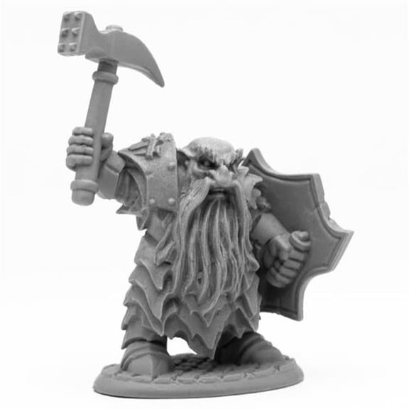 Reaper Miniatures REM44109 Bones Black-Enlarged Dark Dwarf Smiter Miniature