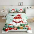 thumbnail image 2 of jejeloiu Kawaii Xmas Snowmen Bedding Comforter Set,Merry Christmas Gifts Twin Comforter Sets,Happy New Year Bedding Set For Teens,Lightweight Room Decor Reversible,2pcs, 2 of 8