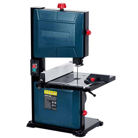 High-Precision 8-Inch Benchtop Bandsaw, 1800FPM Band Saw with Removable Safety Key, 0-45° Tilting Table, 3-Amp Pure Copper Motor for Cutting Wood, Metal, Aluminum, Plastic with Fence & Miter Gauge