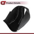 thumbnail image 4 of Cubierta de pomo de cambio de marcha antideslizante para automóvil, protector de manija de cambio para Volkswagen Taos 22-23, negro gris, cuero sintético, 4 of 6