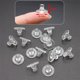 thumbnail image 3 of Zocita 100 piezas grandes de silicona con almohadilla de seguridad para pendientes, tapón de embrague de bala de repuesto para pendientes de anzuelo de pescado, aros de diámetro de 0,43 pulgadas, 3 of 5