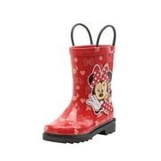 Disney Girls Minnie Mouse Rubber Rain Boots - Size 11 Toddler