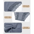 thumbnail image 6 of Aijolen Women's Cotton Underwear Lace Brazilian Panties Soft Breathable Cheeky Bikini Low Rise 6-Pack(S,Wisteria Bower), 6 of 7