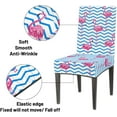 thumbnail image 5 of Summer Flamingo Dining Room Chair Covers Set of 2 Washable Kitchen Parsons Seat Protector Removable Dining Chair Slipcovers Decorative Stretch Dining Chair Covers for Home Party Hotel, 5 of 6