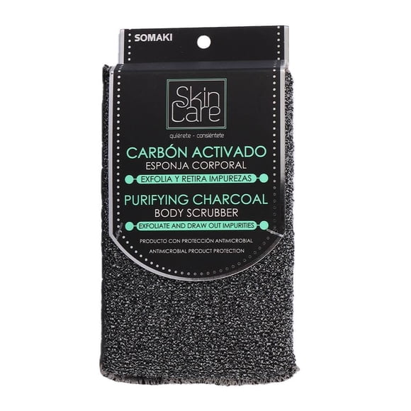 Esponja corporal Skin Care carbón exfoliante 1 pza