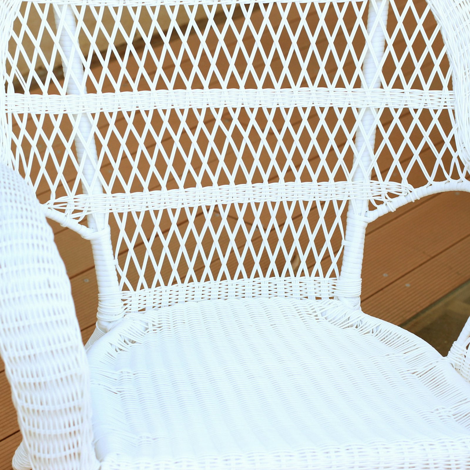 Jeco Santa Maria Wicker Patio Chairs with Optional Cushion Set of 2 by Jeco Inc