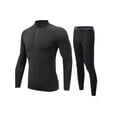 thumbnail image 1 of Minnieouse Ropa deportiva para hombre, traje deportivo para correr, ejercicio, gimnasio, traje deportivo elástico transpirable, chándal con cremallera de Pijama Negro METRO Minnieouse AP013099-07B, 1 of 6