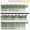 thumbnail image 2 of MKHILL Sage Green Crushed Sheer Curtains 63 inch Length 2 Panels Set, Light Filtering Voile Drapes for Living Room Bedroom, Rod Pocket Semi Sheer Window Panels, Each 42" W x 63" L, 2 of 12