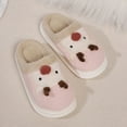 thumbnail image 6 of Tao Tao Christmas Slippers for Women Cute Fuzzy Reindeer House Slippers Animal Bedroom Slippers Cozy Indoor Slippers Outdoor Shoes Pink 38, 6 of 8