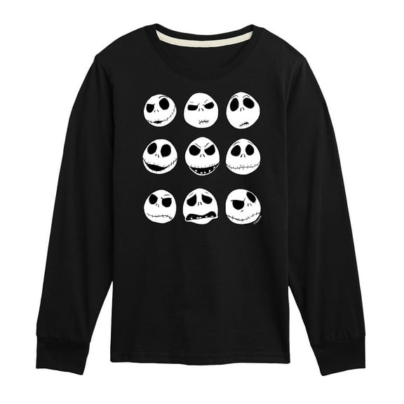 Disney - The Nightmare Before Christmas - Skully Moods - Toddler & Youth Long Sleeve Graphic T-Shirt
