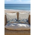 thumbnail image 5 of Outdoor Pillows Waterproof, Blue Starfish Coastal Throw Pillows with Inserts Included, Eucalyptus Summer Nautical Shell Rustic Indoor Outdoor Decorative Lumbar Pillow for Bed/Couch 18"x18", 2Pcs, 5 of 8