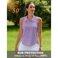 thumbnail image 3 of Pinspark Women's Sports Polo Shirts Sleeveless Summer Golf Tank Lightweight Quick Dry Collared Golf Shirt Sportswear, 3 of 6