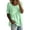 Green, variant on Women's Gathered Blouse Round Neck Short Sleeve Loose Casual Empire Waist Tunic Top